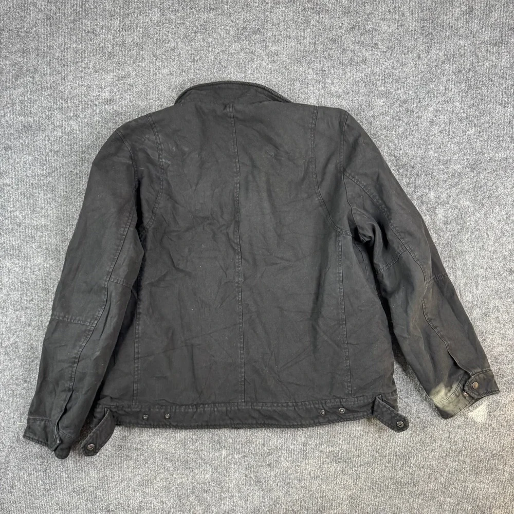 Levi's Jacket Mens XL Black Cotton Quilted Lined Field Utility Workwear Coat